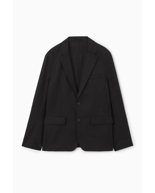 COS Black Regular Unstructured Blazer for men