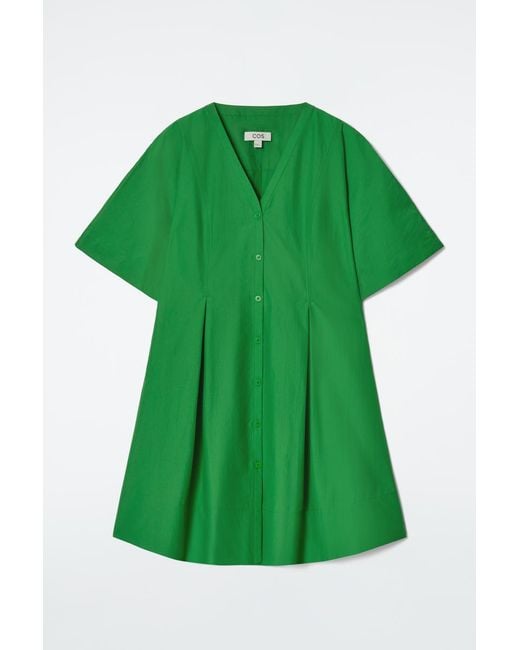 cos stores green dress Pleated A-line Mini in price_£50-£100
