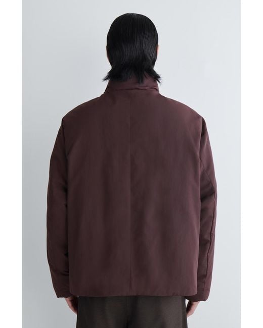 COS Brown Padded Funnel-Neck Down Jacket for men