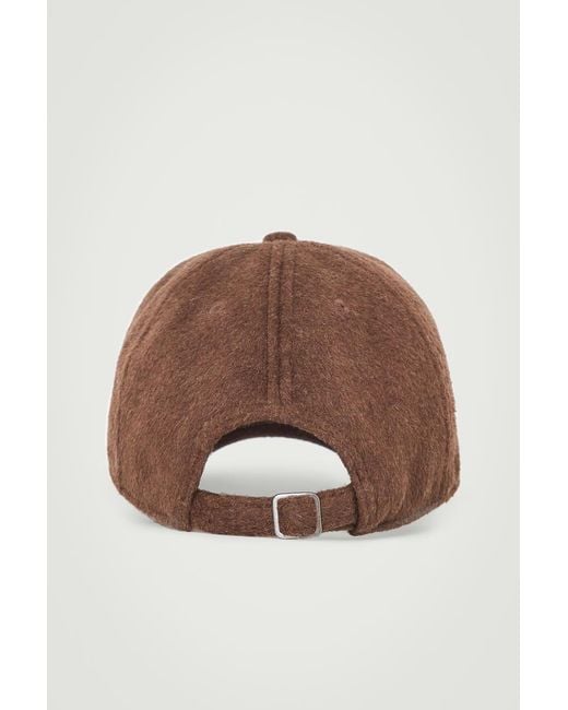 COS Brown Wool-blend Baseball Cap for men