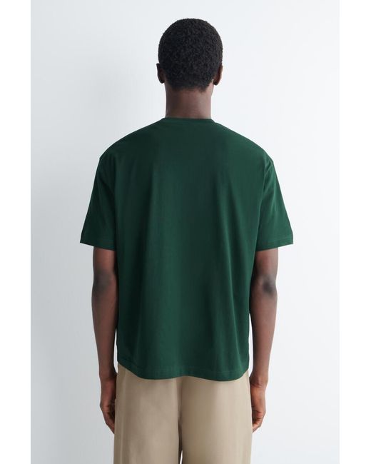 COS Green Relaxed Lightweight Cotton T-Shirt for men
