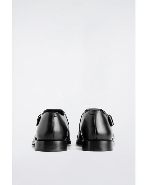 COS White Leather Fisherman Sandals for men