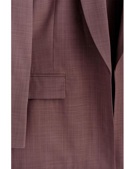 COS Purple Shawl-Collar Wool Blazer
