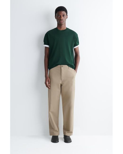 COS Green Relaxed Lightweight Cotton T-Shirt for men