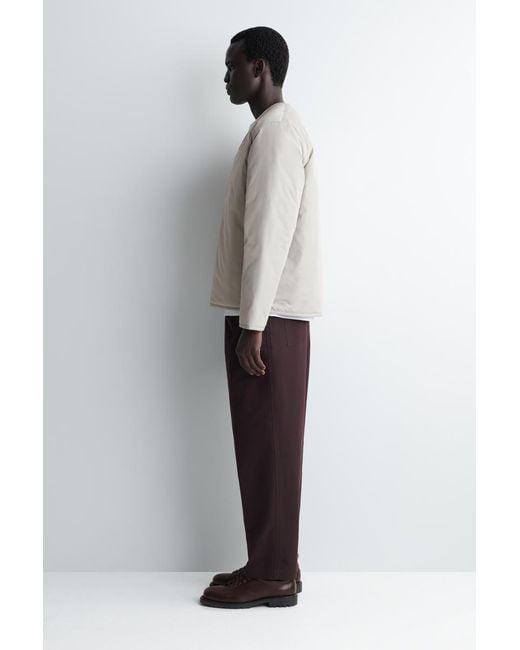 COS Gray Reversible Quilted Jacket for men