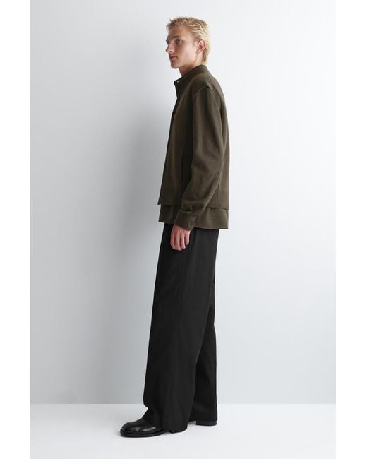 COS Green Buttoned Boiled-Wool Vest for men