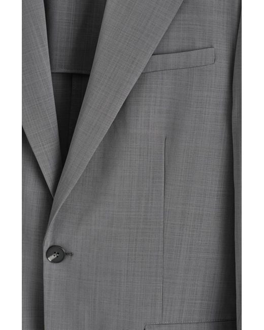 COS Gray Fluid Lightweight Wool Blazer for men