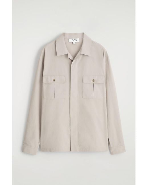COS Natural Relaxed Cotton Shirt for men