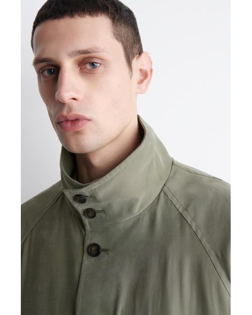 COS Green Funnel-Neck Twill Blouson Jacket for men