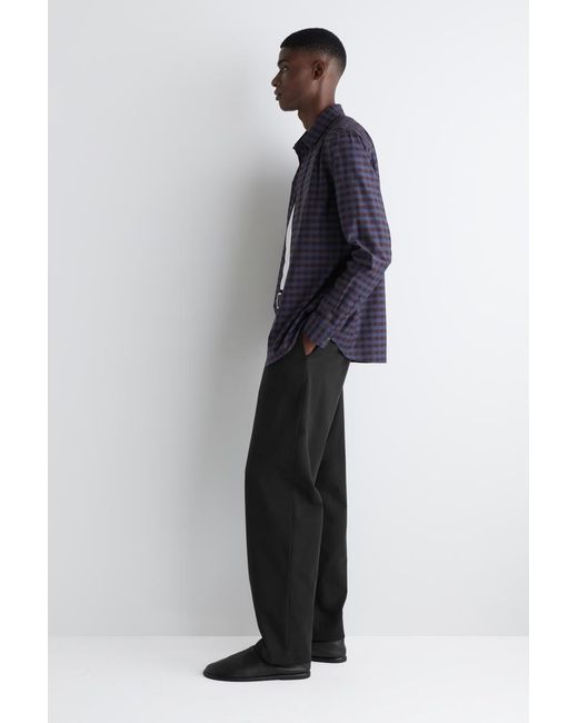 COS Purple Checked Cotton Shirt for men