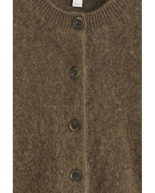 COS Pure Brushed-cashmere Cardigan in Natural | Lyst