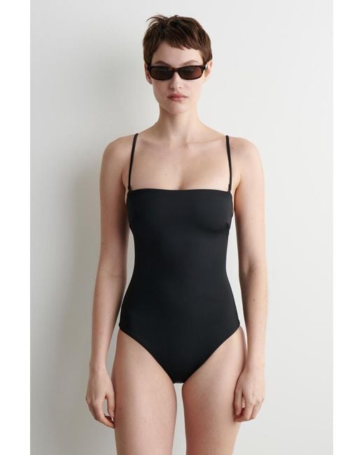 COS Black Bandeau Swimsuit