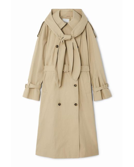 COS Natural Hooded Trench Coat