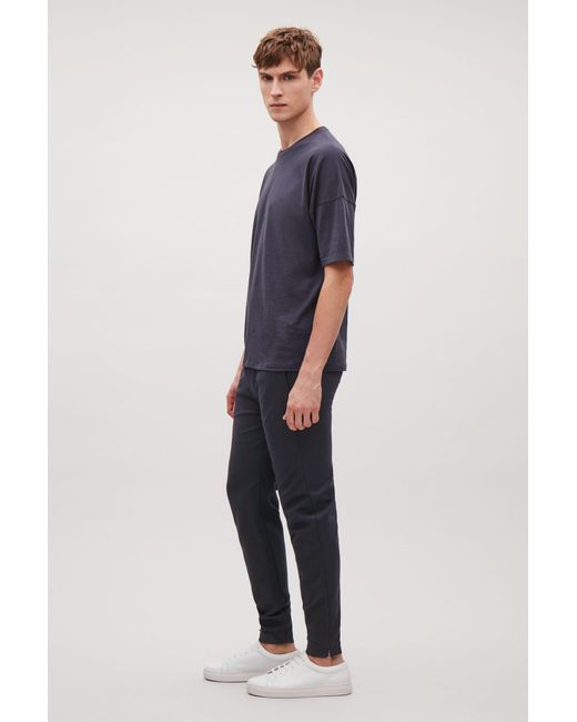 COS Blue Zip-cuff Jersey Trousers for men
