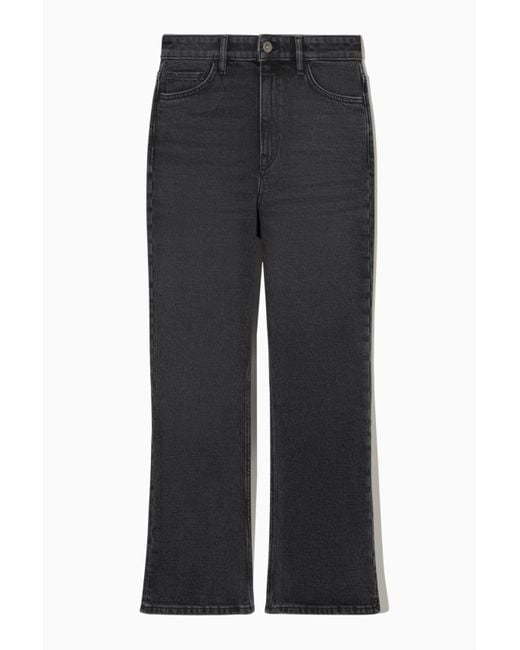 COS Kickflare Anklelength Jeans in Black Lyst