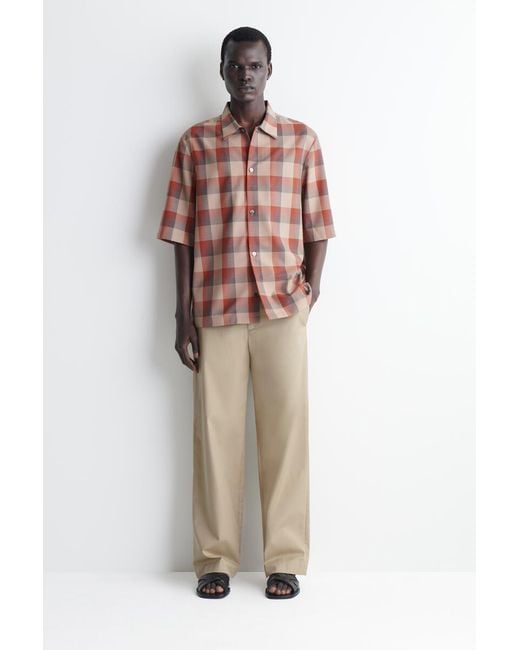 COS Red Checked Wool-Blend Shirt for men