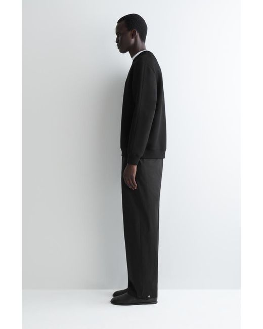 COS Black Relaxed Scuba Sweatshirt for men