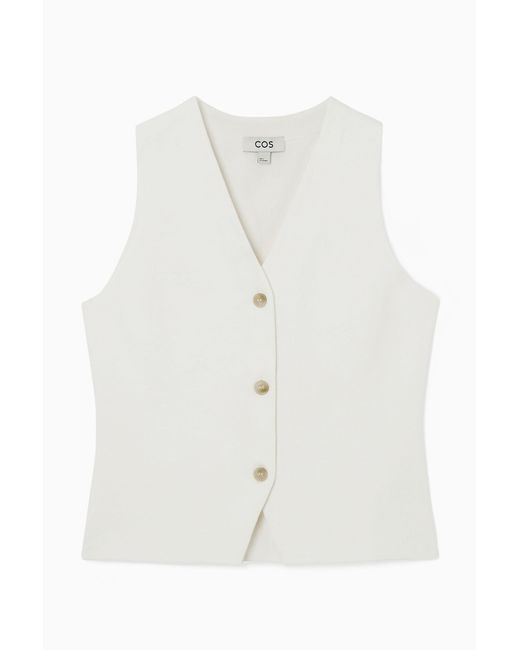 COS White Knitted Vest