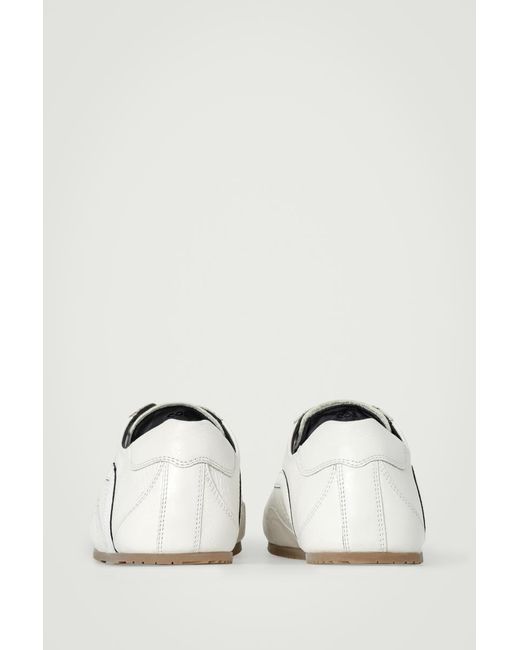 COS White Minimal Leather Trainers for men