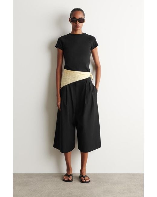 COS Black Slim Cotton T-Shirt