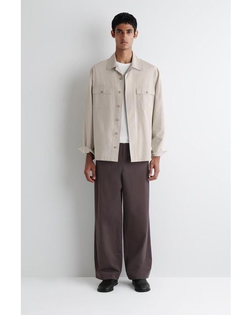 COS Natural Relaxed Cotton Shirt for men
