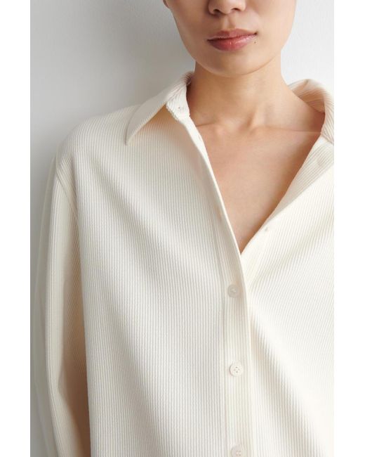 COS White Corduroy Shirt