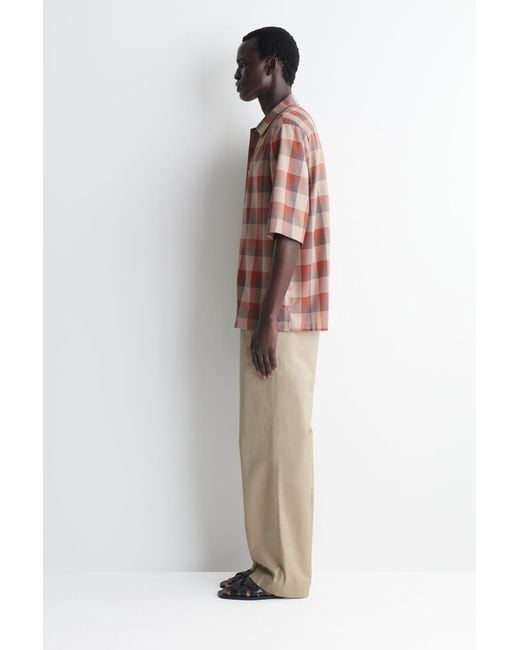 COS Red Checked Wool-Blend Shirt for men