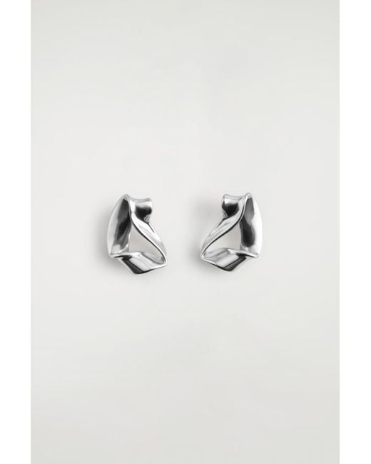 COS Multicolor Twisted Ribbon Stud Earrings