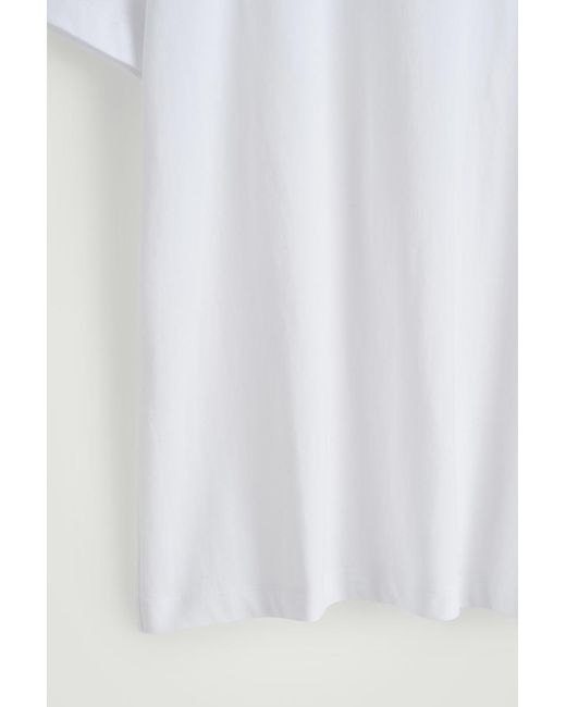 COS White Brushed-Cotton T-Shirt for men