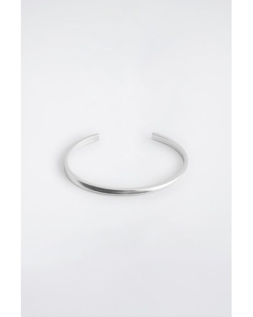 COS White Twisted Sterling Cuff