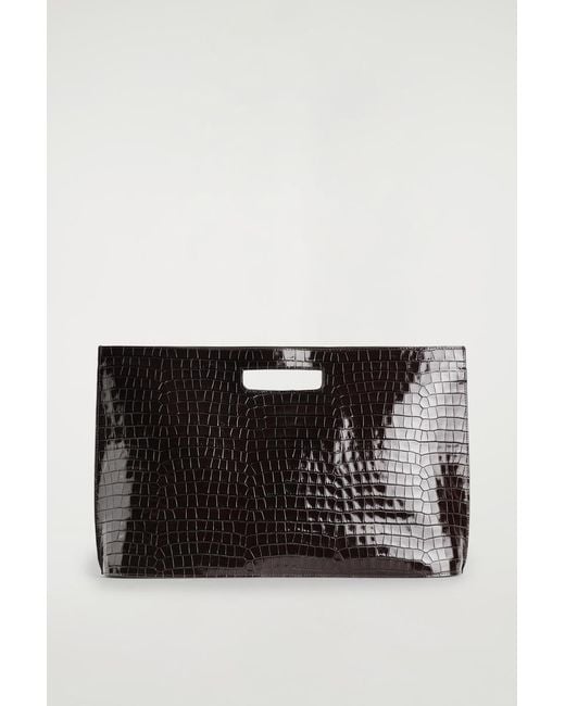 COS Black Folio Oversized Bag