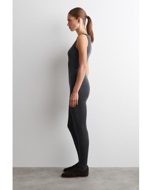 COS Black Seamless Merino Wool Mini Dress