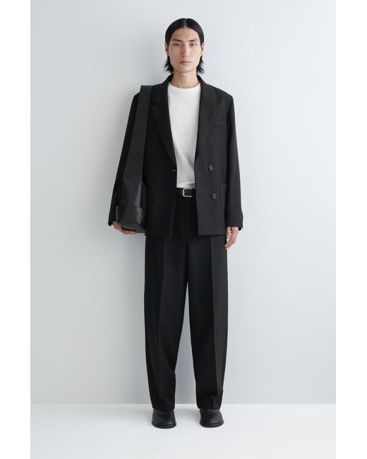 COS Unstructured Wool-Blend Blazer in Black for Men | Lyst