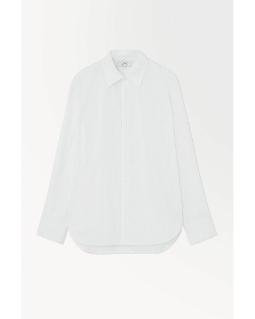 COS White The Pinstriped Shirt for men