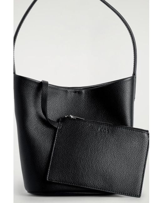 COS Black Paradigm Micro Tote Bag