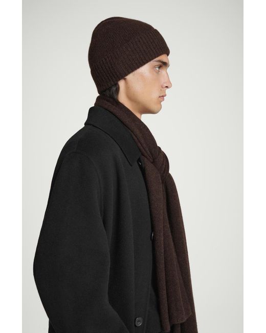 COS Brown Pure Cashmere Beanie