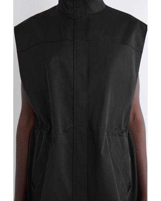 COS Mock-Neck Utility Vest in Black | Lyst