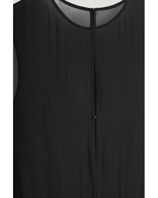 COS Black Off-The-Shoulder Wool-Silk Dress
