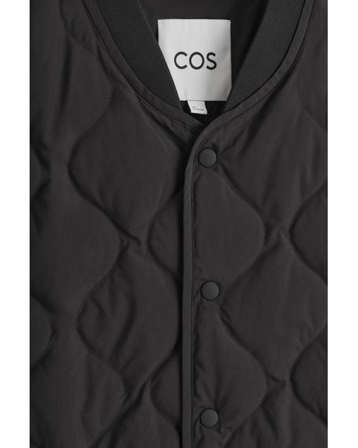 COS Black Quilted Down Gilet for men