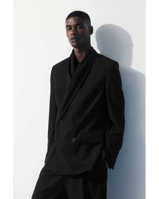 COS Black The Shawl-collar Wool Blazer for men