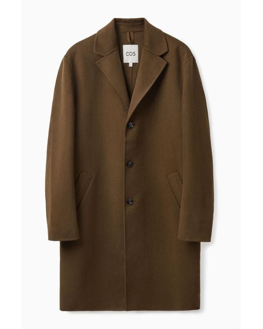 COS Brown Tailored Wool Coat for men