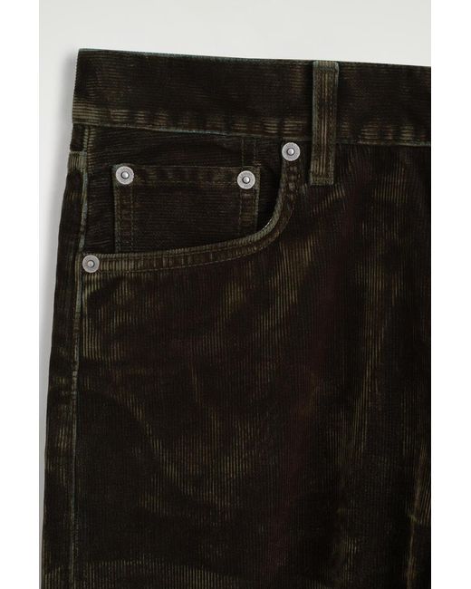 COS Black Chord Corduroy Straight-Leg Jeans