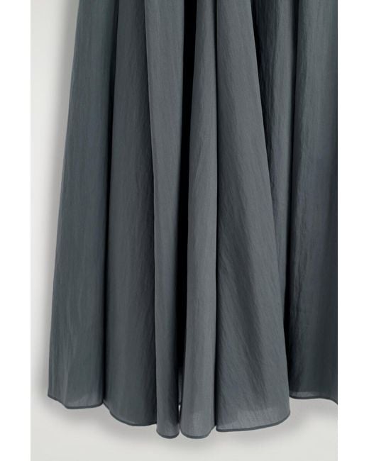 COS Gray Paneled A-Line Maxi Skirt