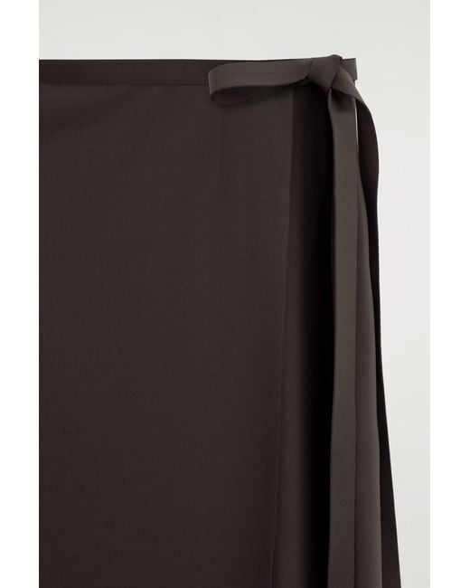 COS Black Sarong Wrap Skirt