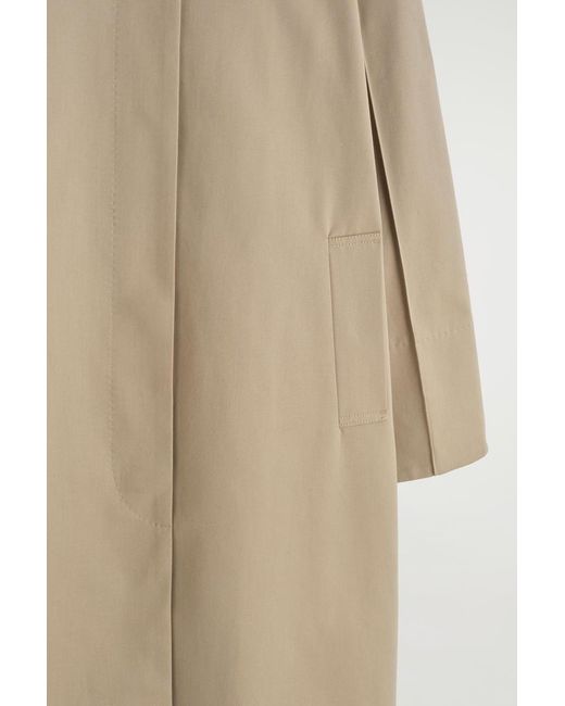 COS Natural Classic Cotton Long Car Coat