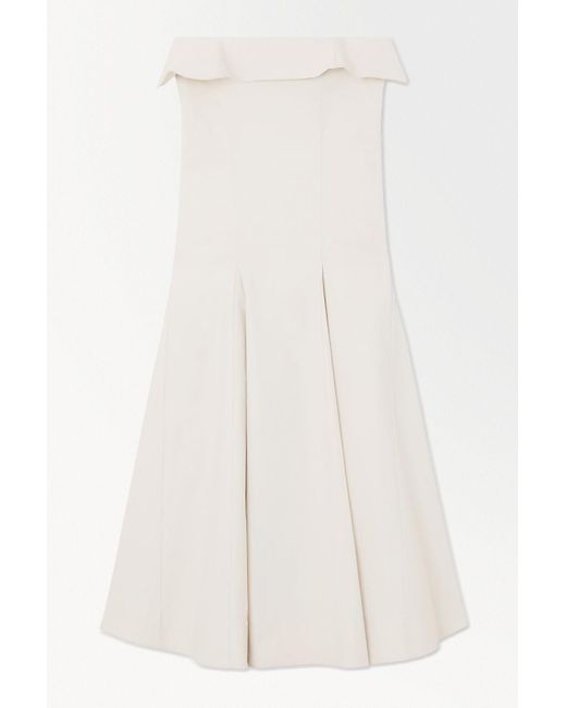 COS White The A-line Bustier Dress