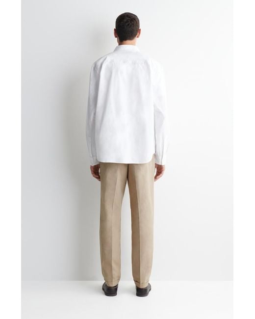 COS Natural Cotton Regular-Fit Straight-Leg Trousers for men