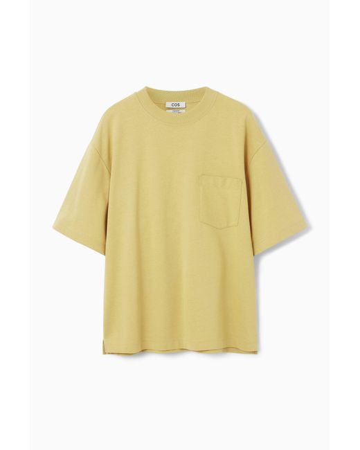 COS Yellow The Heavy Duty T-shirt for men