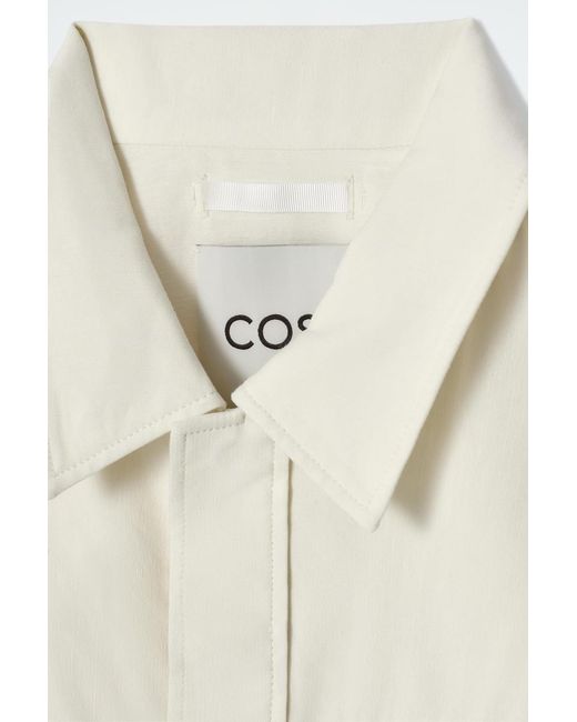 COS Natural Linen-Blend Utility Overshirt for men