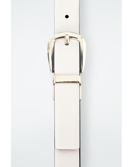 COS Black Reversible Leather Belt